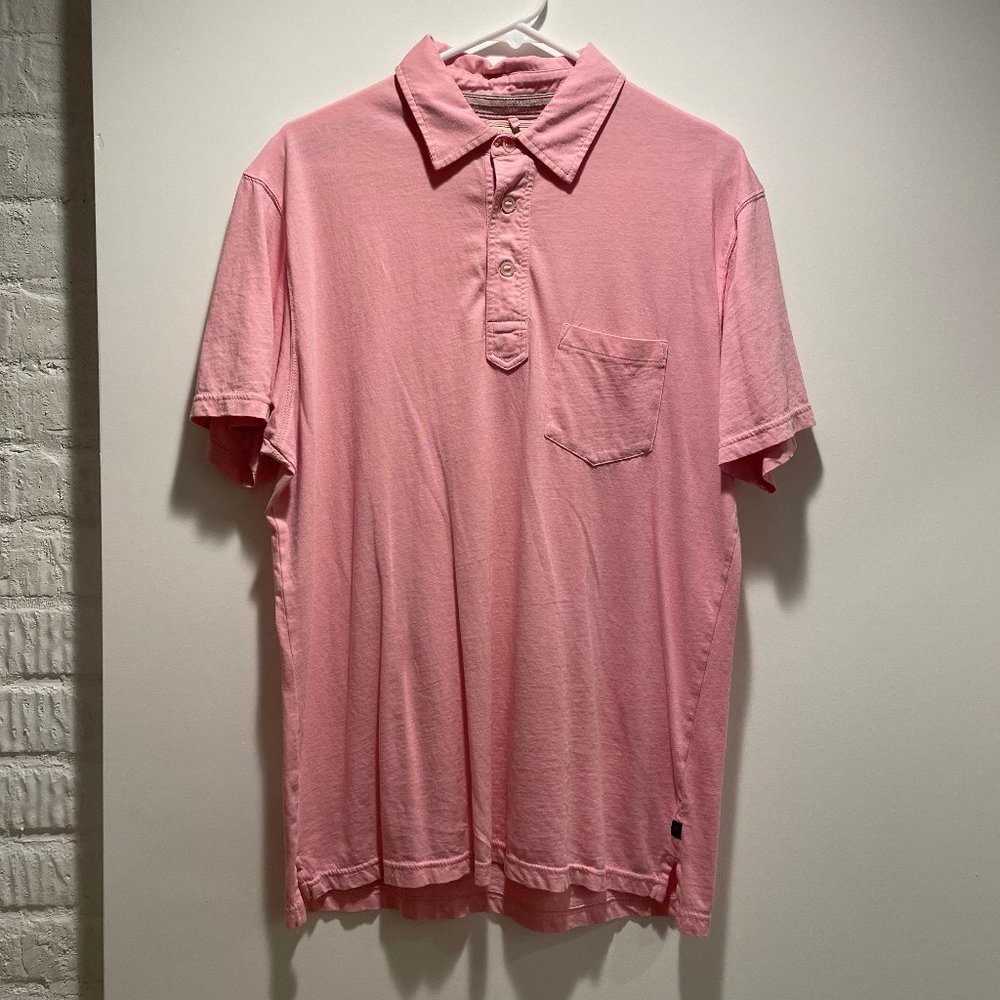 Relwen Solid Slot Polo Pink size Large